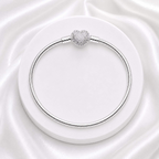 Pulseira de Berloque Coração Cravejado Com Zircônias Prata 925