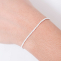 Pulseira Cordão Baiano Médio 18cm Prata 925