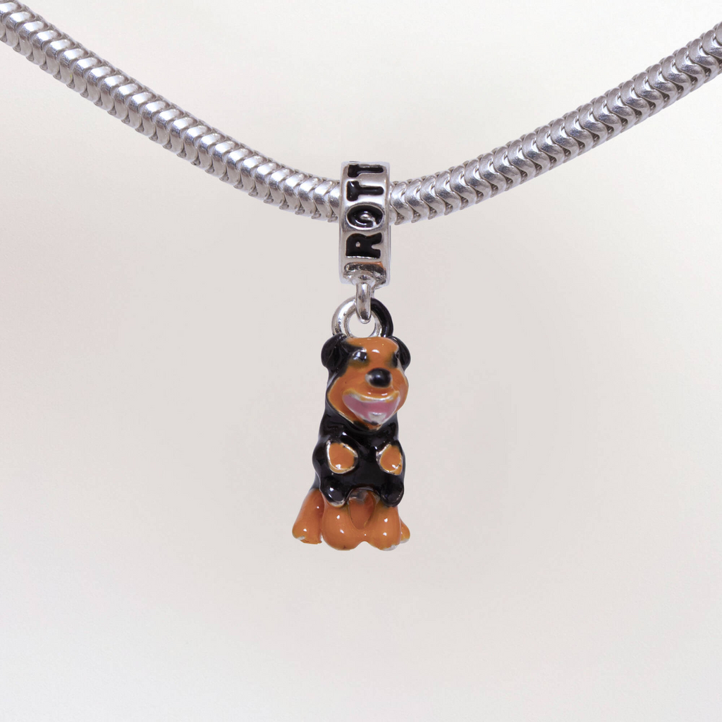 Berloque Cachorro Rottweiler Prata 925