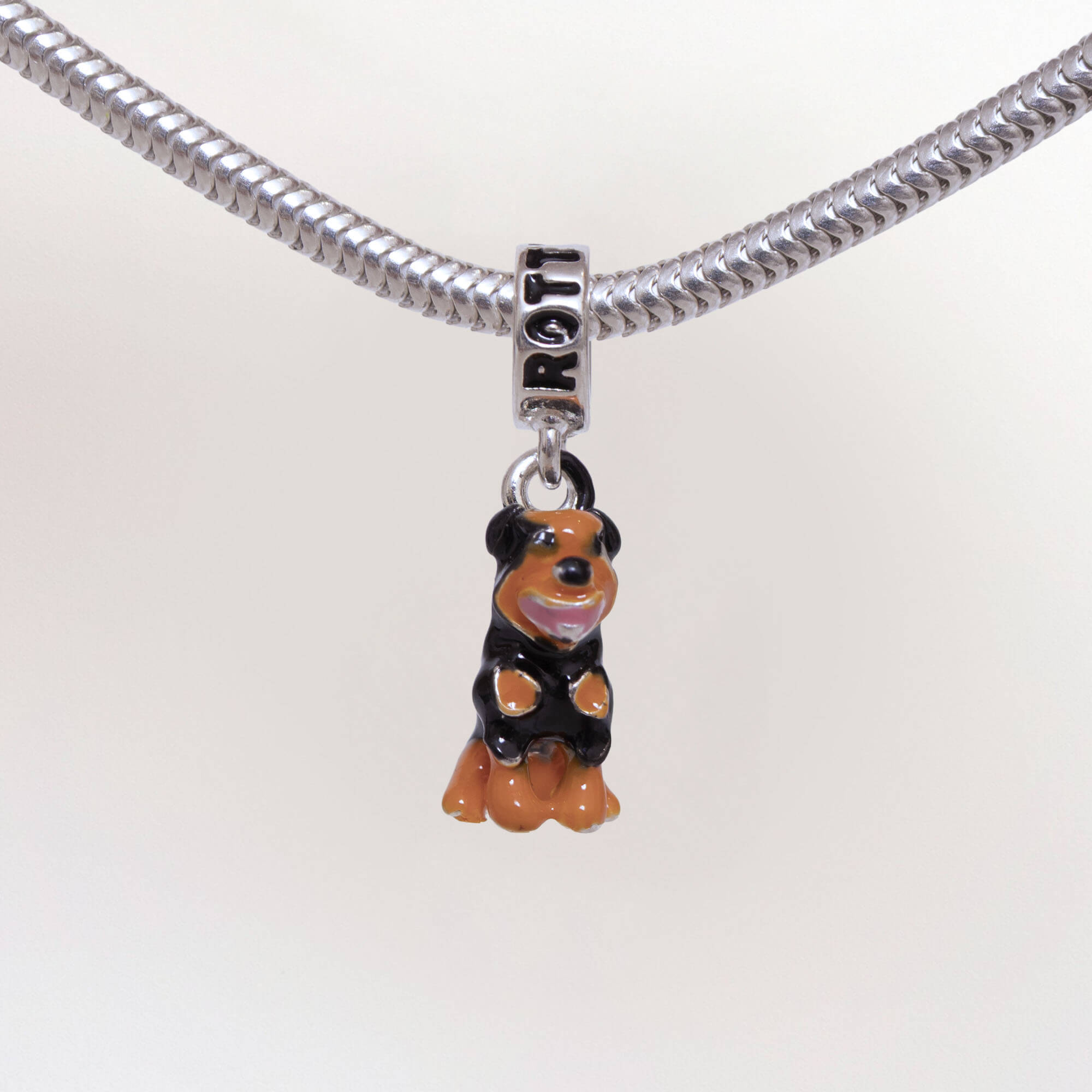 Berloque Cachorro Rottweiler Prata 925