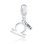 Berloque Signo Libra Vazado Prata 925