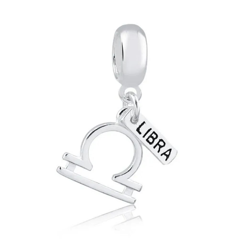 Berloque Signo Libra Vazado Prata 925