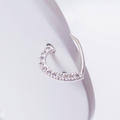 Piercing Daith Coração Cravejado Prata 925