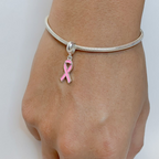 Berloque Símbolo da Cura Rosa Prata 925