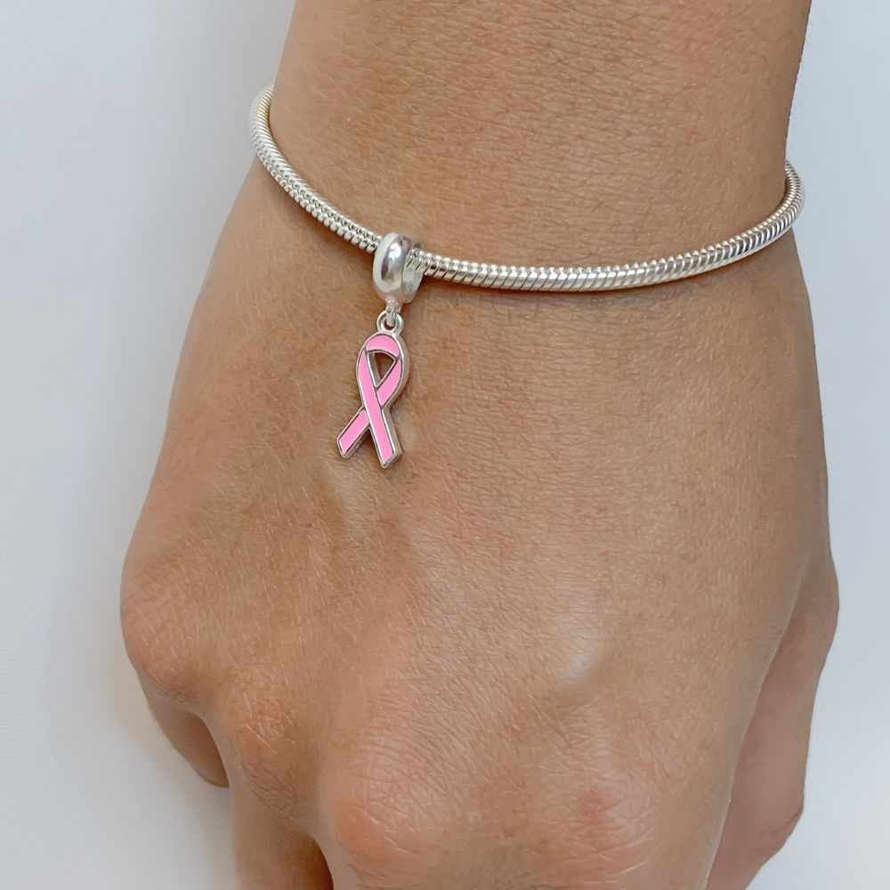 Berloque Símbolo da Cura Rosa Prata 925